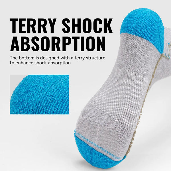 WRELS 1/2/3pairs Merino Wool Socks Hiking Running Thermal Warm Winter Cushion Socks Soft Moisture Wicking Wool Sports Socks