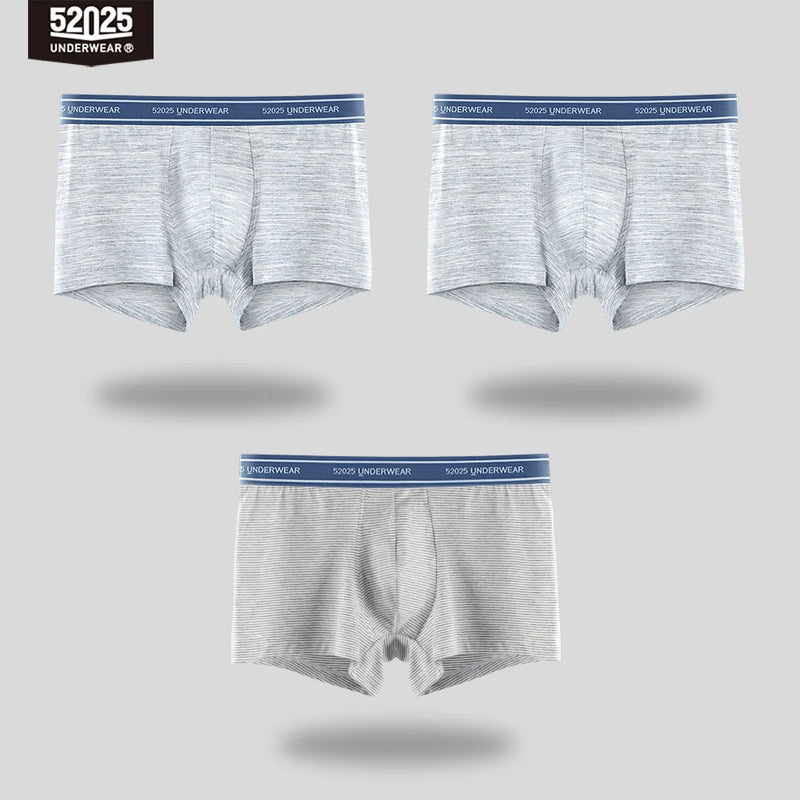 52025 Men's Cotton Modal Boxers (3-Pack) – Silky-Soft Fabric, Anatomical Contoured Pouch and Comfortable Everyday Fit
