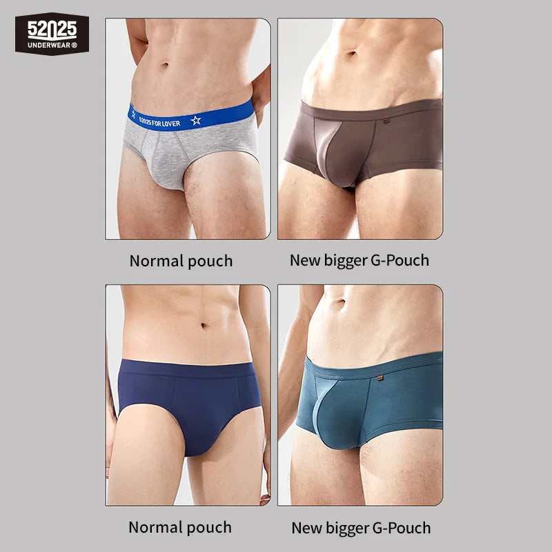 52025 Men's Large Pouch Modal Boxers – Silky-Soft Breathable Underwear with Enhanced Comfort, Support and Extra Space