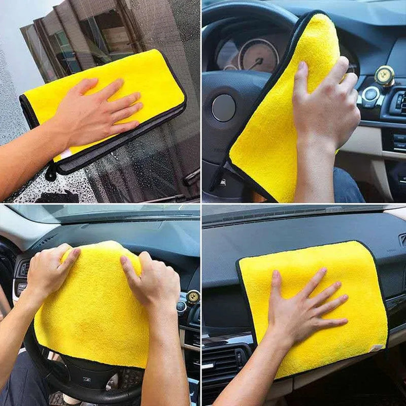 SEAMETAL 1/2/5PCS Car Microfiber Cleaning Towel Premium Car Detailing Fast Drying Microfiber Towel Wash Towels Clean Accessories