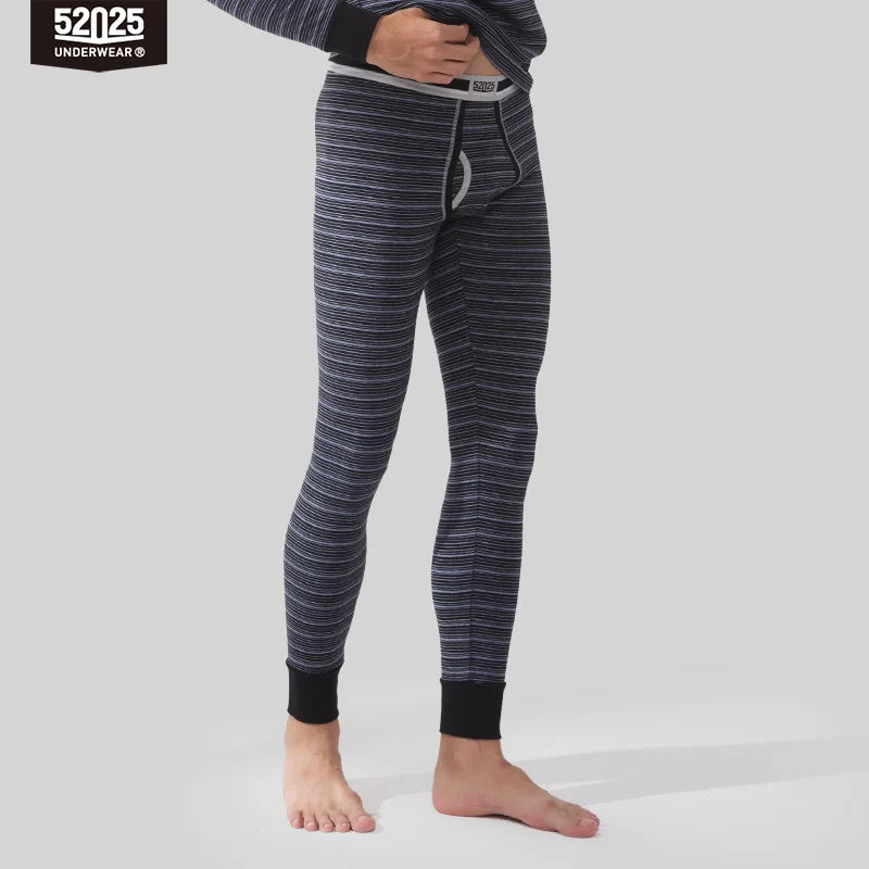 52025 Cotton Thermal Leggings – Soft Fleece-Lined Base Layer with Reinforced Knees, Flexible Fit and Cold-Weather Comfort