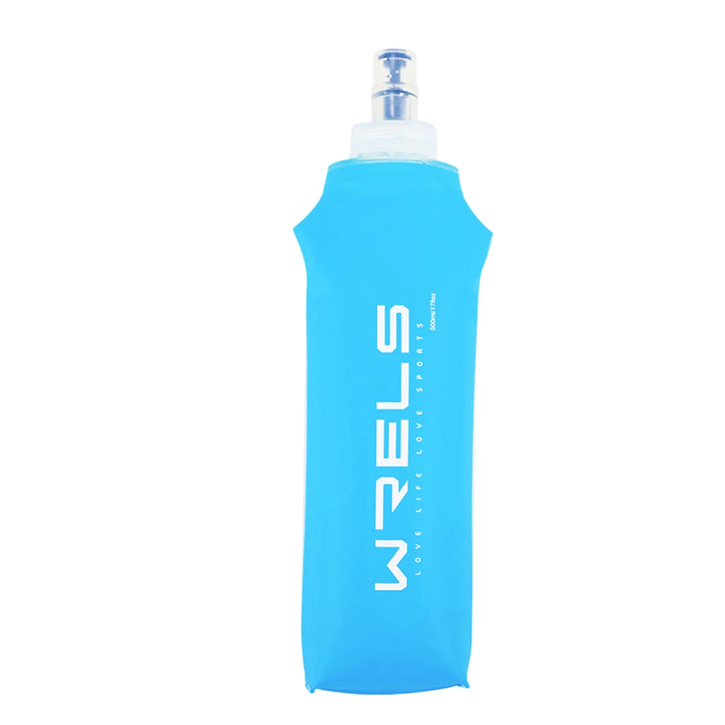 WRELS TPU Folding Water Bottle Climbing Soft Flask Sport Water Bag Collapsible Silicone Water Bottle BPA Free Outdoor Sports