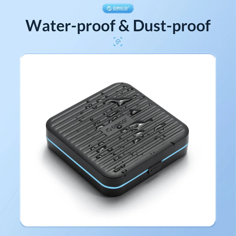 ORICO Portable SD Micro SD Memory Card Case TF CF Card Holder Storage Organizer Water-Resistant and Anti-Shock with EVA Foam