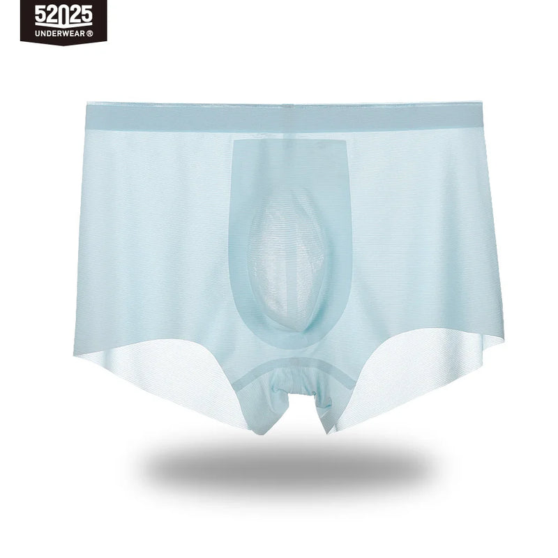 52025 Men’s Ultra-Thin Nylon Boxers – Light, Semi-Transparent and Cooling Fabric with 3D Contour Pouch and Barely-There Comfort