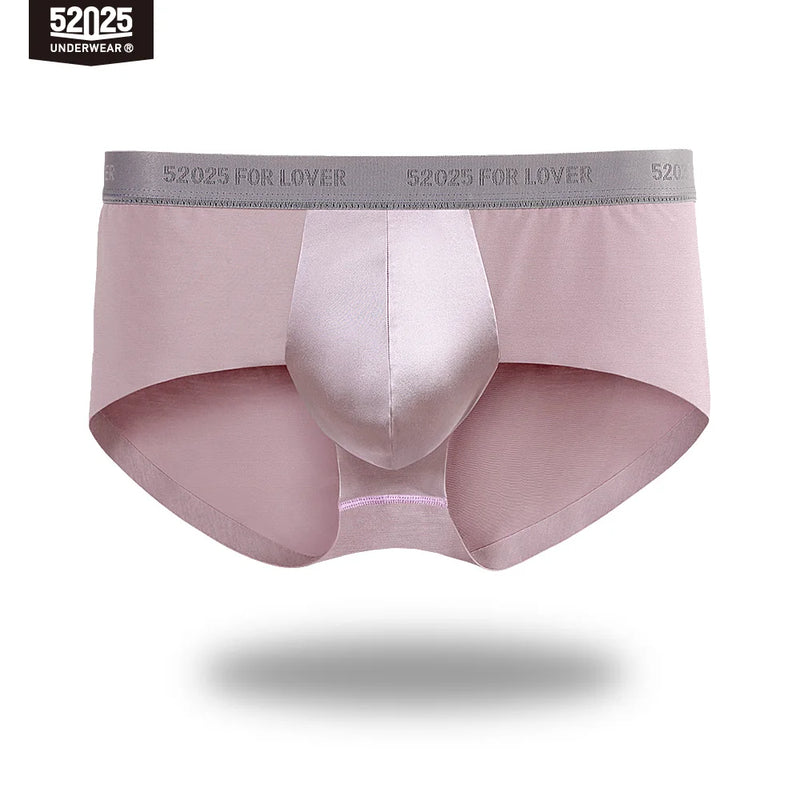 52025 Men's MicroModal Briefs with 100% Mulberry Silk Pouch – Silky-Soft Breathable Comfort, Luxury Feel and Modern Fit