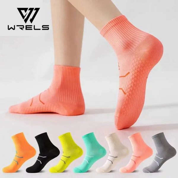 WRELS Professional Marathon Running Fitness Short Socks Women Men Sweat-absorbent Anti-friction Breathable Men's Athletic Socks