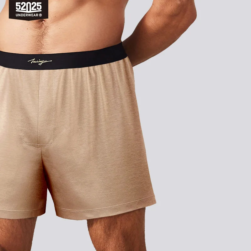 52025 Men’s Luxury Mercerized Shorts – Cotton, Modal and Silk Blend Lounge Shorts with Soft Natural Sheen and Premium Comfort