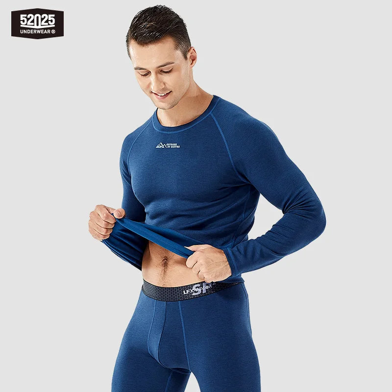 52025 Warm & Thick Thermal Underwear for Men – Premium Wool, Silk, and Graphene Blend. Optimal Base Layer for Cold Weather