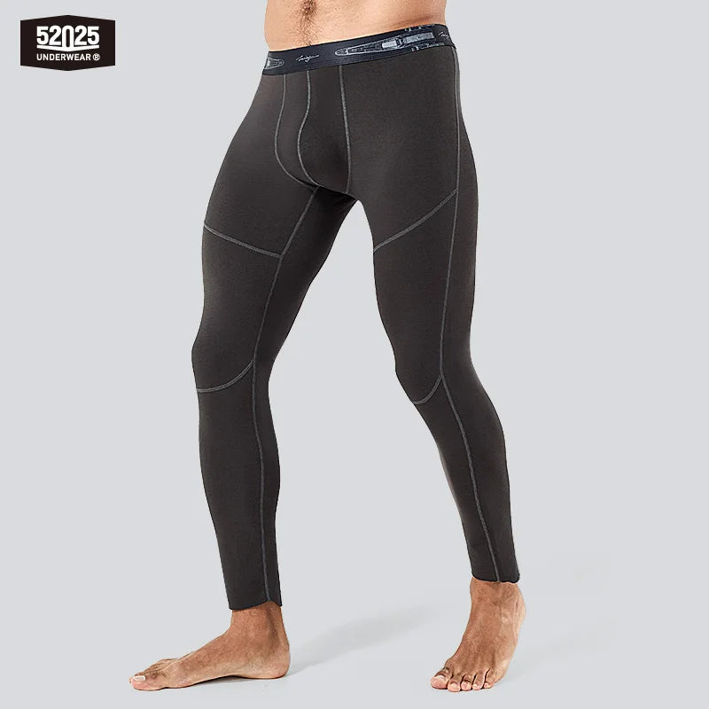 52025 Thermal Underwear with Merino Wool – Warm, Soft Fleece-Lined Long Johns. Premium Base Layer for Ultimate Comfort in Winter