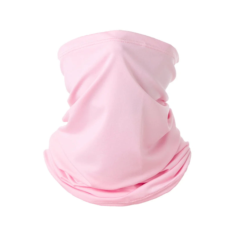 Summer UV Protection Cycling Face Mask Men Women Outdoor Sports Ice Silk Neck Warmer Scarf Breathable Hiking Fishing Face Cover