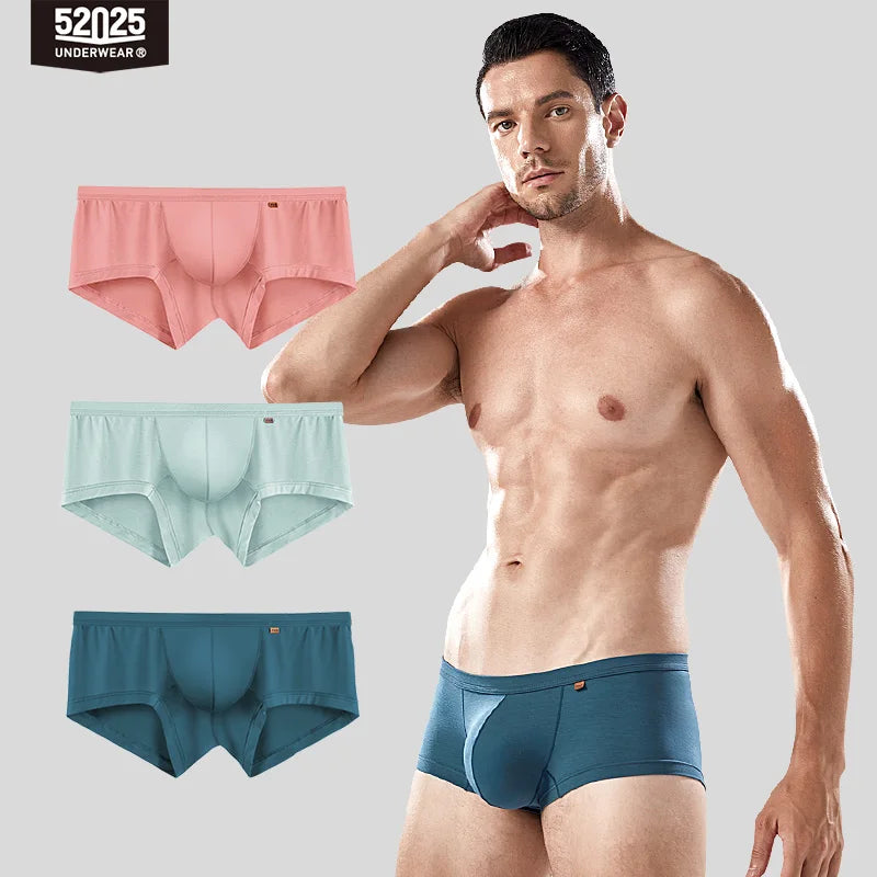 52025 Men's Large Pouch Modal Boxers – Silky-Soft Breathable Underwear with Enhanced Comfort, Support and Extra Space
