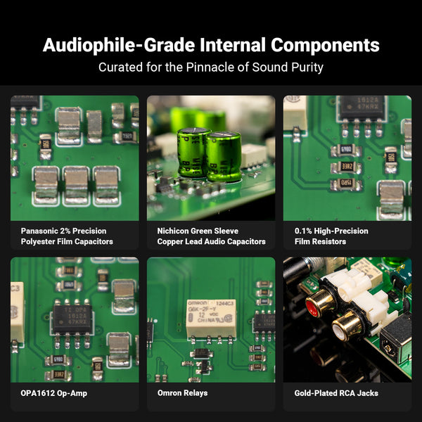 ឧបករណ៍បំពងសំឡេង Fosi Audio BOX X5 HIFI Phono Preamplifier Mini Home Audio សម្រាប់ MM/MC Cartridge Turntable RIAA Preamplifier Compact ជាមួយ V