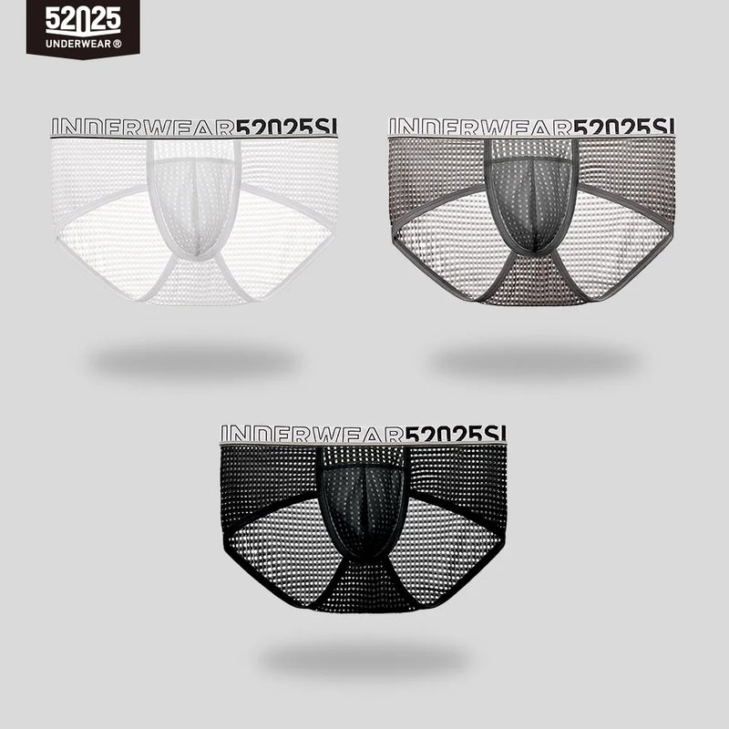 52025 Men's Cooling Mesh Premium Briefs – U+ Anatomical Pouch, Lightweight Airflow and Ultra-Breathable Comfort
