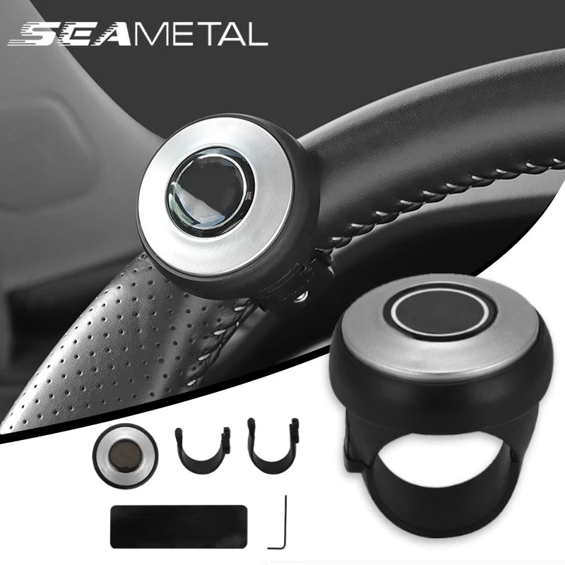 SEAMETAL Car Steering Wheel Booster Ball Universal Saving Turning Spinner Knob Bearing Power Handle Holder Kit Car Accessories