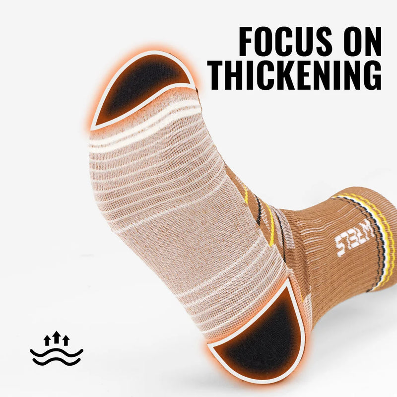 WRELS 1/2/3pairs Merino Wool Socks Thermal Warm Athletic Anti-slip Sports Socks Hiking Thick Cold Weather Men Woman Wool Socks