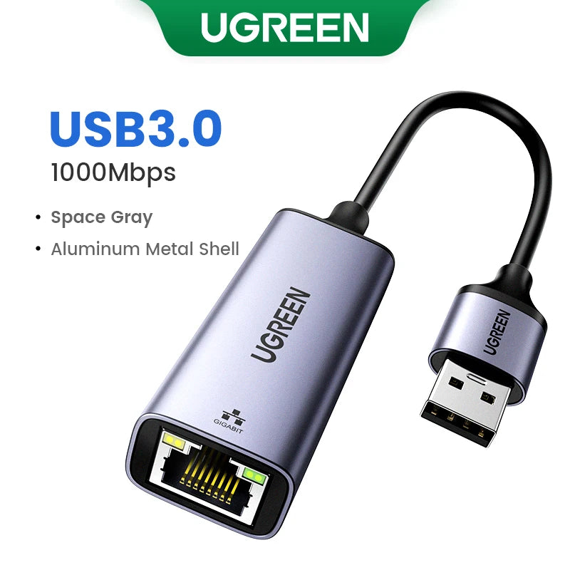 UGREEN USB C Ethernet Adapter 1000Mbps USB Lan RJ45 1Gbpsfor Laptop MacBook Samsung iPad Accessories Gigabit Network Card Dongle