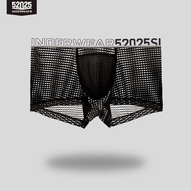 52025 Men's Cooling Mesh Premium Boxers – U+ Anatomical Pouch, Lightweight Airflow and Ultra-Breathable Comfort