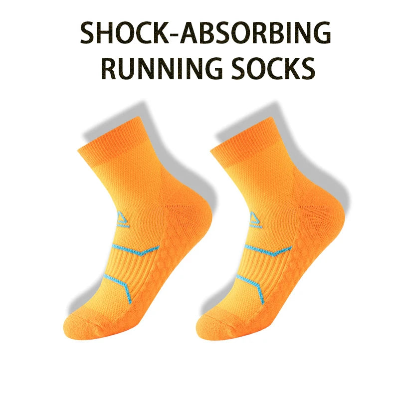 WRELS Professional Marathon Running Fitness Short Socks Women Men Sweat-absorbent Anti-friction Breathable Men's Athletic Socks