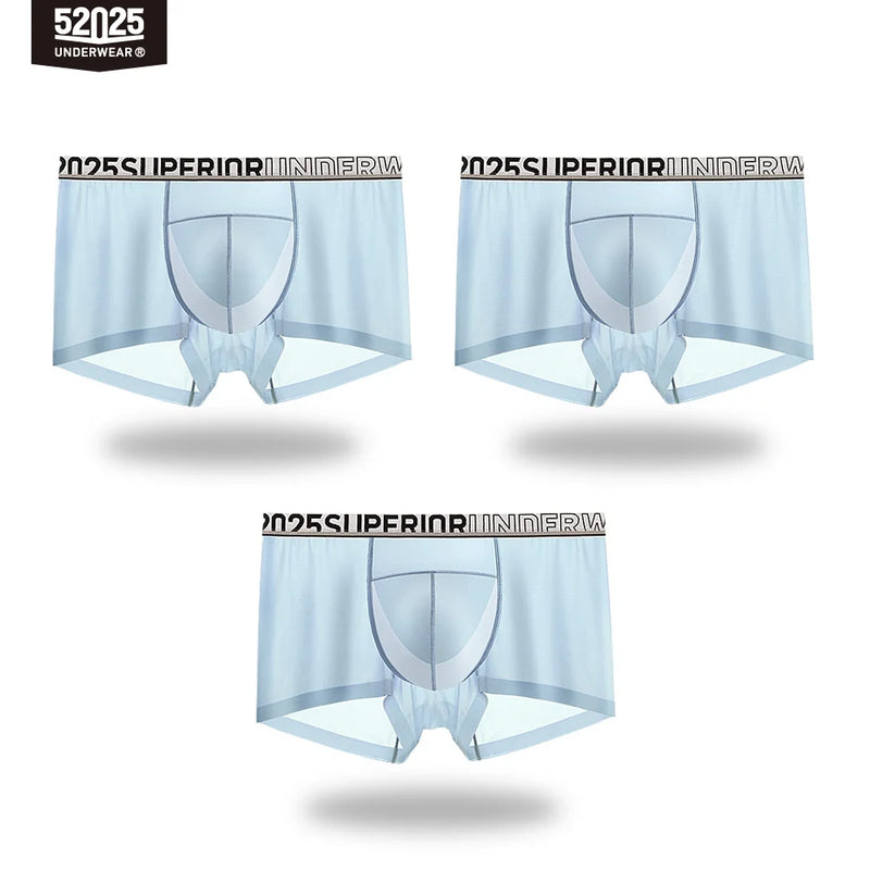 52025 Men's Cooling Boxers – Moon-Form Mesh Dual Pouch with Lightweight Comfort, Dynamic Stretch and Quick-Dry Performance