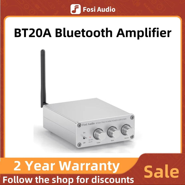 ឧបករណ៍បំពងសម្លេង Fosi Audio BT20A Bluetooth 5.0 ឧបករណ៍បំពងសម្លេងឌីជីថល 2*100W Mini HiFi Class D សម្រាប់គេហដ្ឋាន