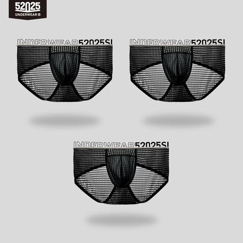 52025 Men's Cooling Mesh Premium Briefs – U+ Anatomical Pouch, Lightweight Airflow and Ultra-Breathable Comfort