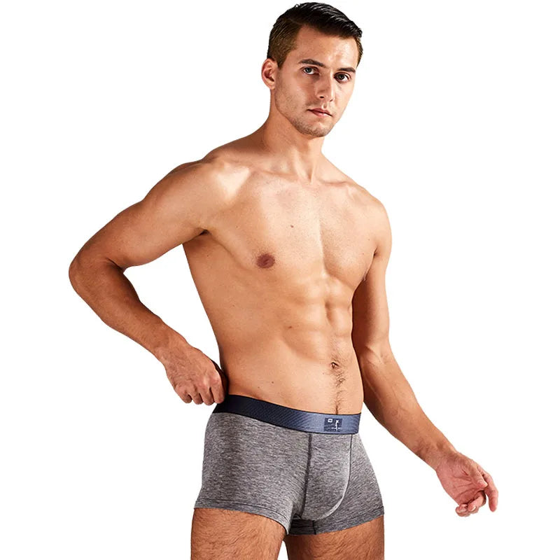 52025 Men's Luxe MicroModal Merino Boxers – Silk-Lined Pouch, Body-Hugging Fit and Temperature-Regulating Comfort