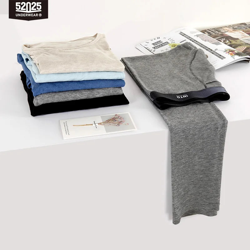 52025 Men's Thermal Leggings – Soft MicroModal with Merino Wool & Silk. Lightweight, Breathable, and Luxuriously Comfortable
