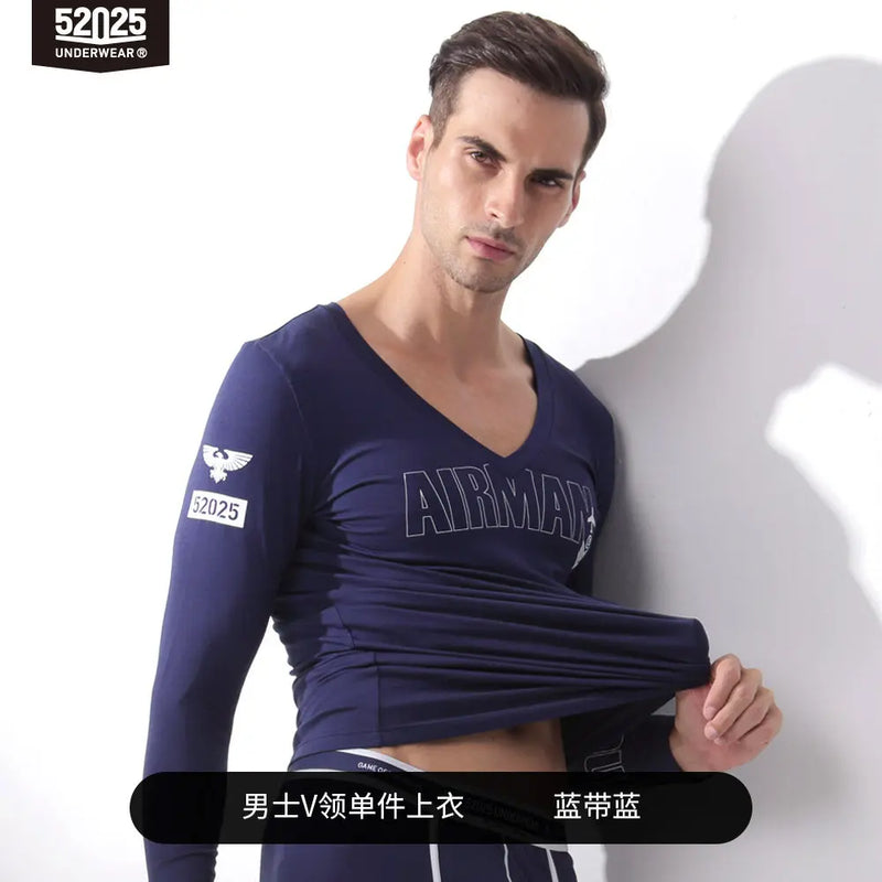 52025 Men's Cotton Modal Sleepwear Top – Ultra-Soft Breathable T-Shirt with Lightweight Comfort, Relaxed Feel and Modern Fit