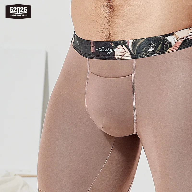 52025 Luxury Modal Boxer Briefs 8" – Double-Faced Fabric with Buttery-Soft Comfort, 3D Pouch, Sculpted Fit and Second-Skin Feel