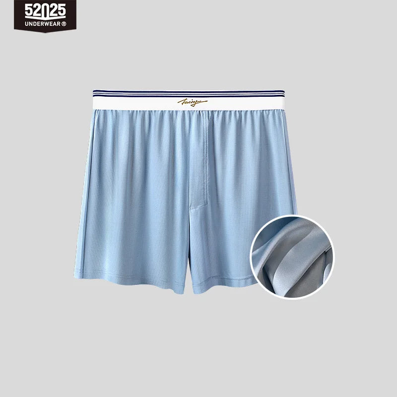 52025 Cooling Lounge Shorts – Double-Layer Design with 100% Mulberry Silk-Lined Pouch, Quick-Dry Comfort and Airflow Mesh