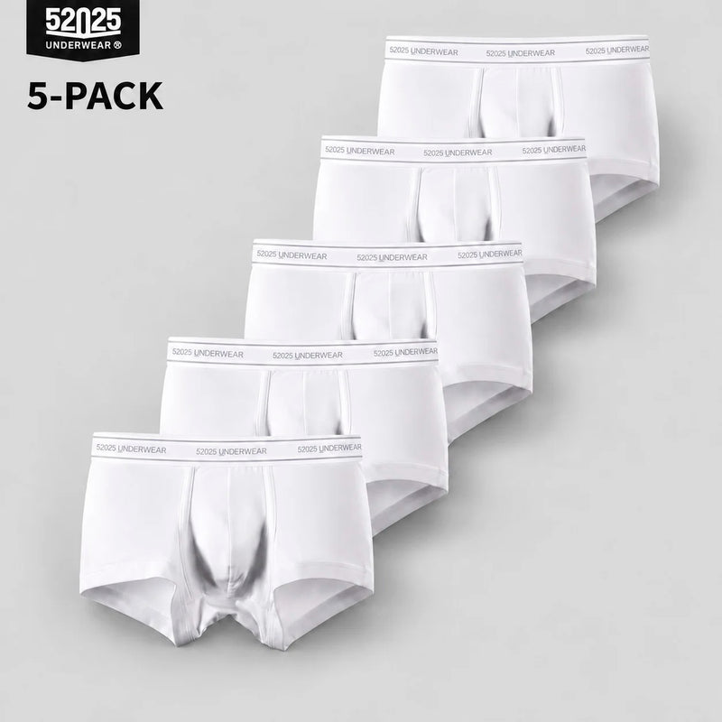 52025 Men's Cotton Modal Boxers (5-Pack) – Silky-Soft Fabric, Anatomical Contoured Pouch and Comfortable Everyday Fit