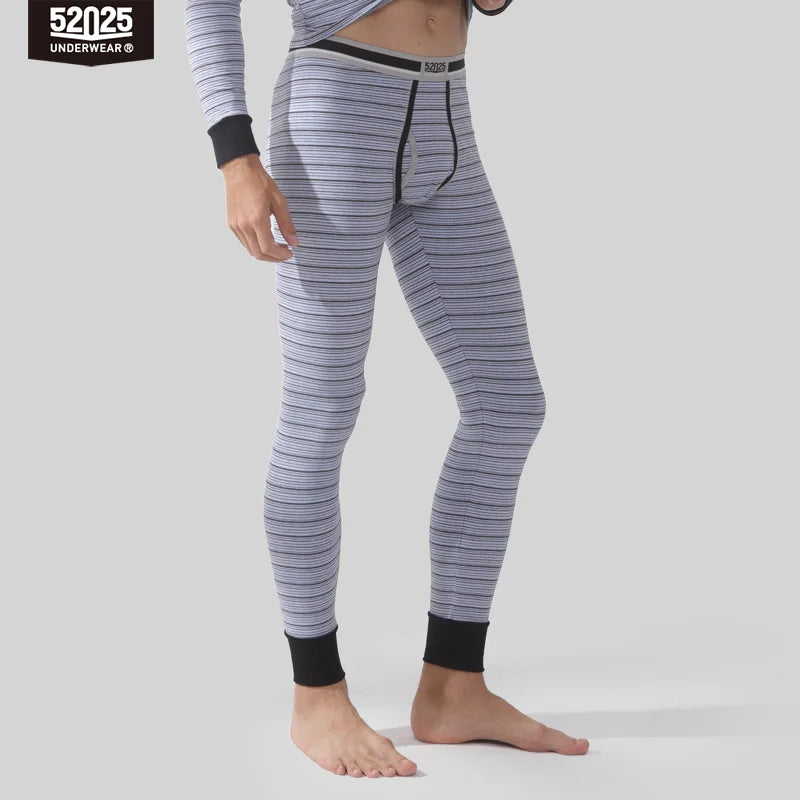 52025 Cotton Thermal Leggings – Soft Fleece-Lined Base Layer with Reinforced Knees, Flexible Fit and Cold-Weather Comfort