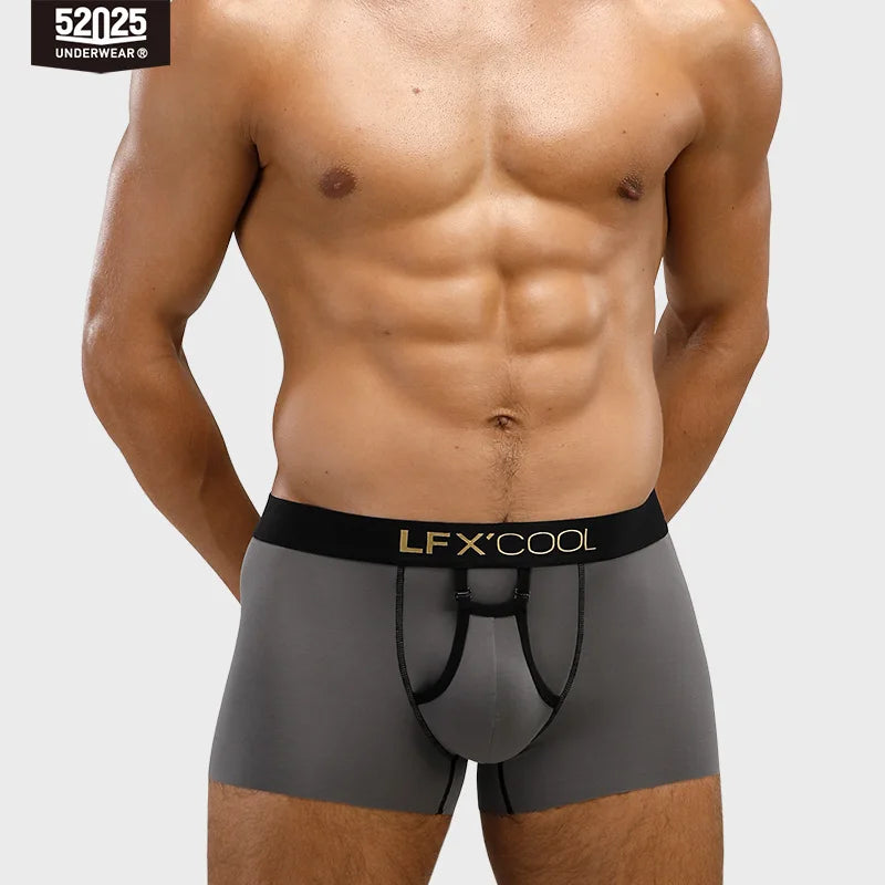 52025 Men's Luxe Modal Boxers – Patented Double-Strap Open-Fly, Ultra-Soft Eco-Modal, Premium Comfort, Stylish Luxury Underwear