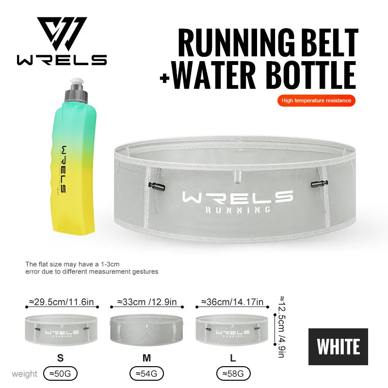 WRELS Running Belt Fanny Pack Running Accessories Slim Elastic Breathable Waist Bag Lightweight With Water Bottle Fanny Packs