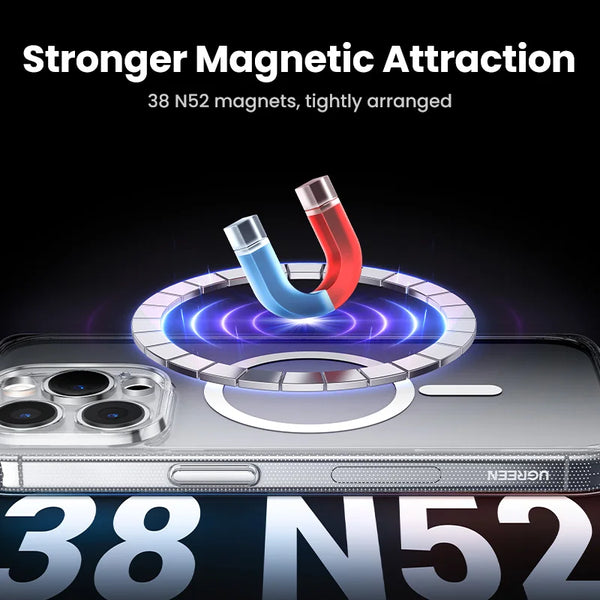 UGREEN Magnetic Case for iPhone 18 17 16 15 14 13 Pro Max Case Shockproof Cover for iPhone 16 Pro Max 18 pro Macsafe TPU Cases