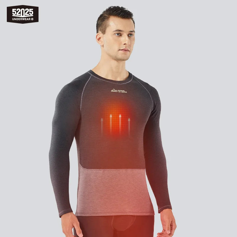 52025 Warm & Thick Thermal Underwear for Men – Premium Wool, Silk, and Graphene Blend. Optimal Base Layer for Cold Weather