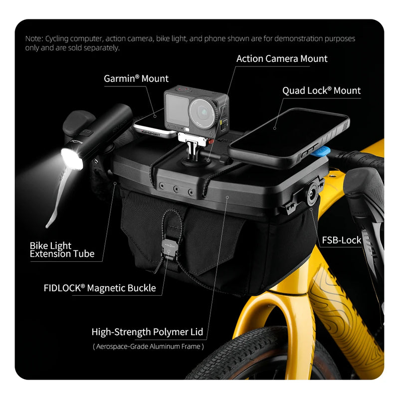 Rhinowalk 3.3L Modular Bicycle Handlebar Bag Quick Release Multi-Combination Front Pack for Road MTB Mountain Bicycle