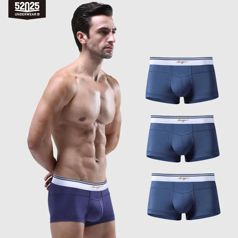 52025 Men's Boxers Men's Trunks – Premium Ultra-Soft Micro Modal for Exceptonal Comfort & Style. Boxers with Horizontal Fly