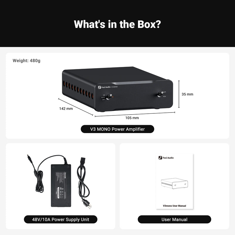 ឧបករណ៍ពង្រីកសំឡេង Fosi Audio V3 ម៉ូណូស្តេរ៉េអូ 2/2.1/3/4/5 ឆានែល TPA3255 អំភ្លីខ្នាតតូច 240W ឧបករណ៍ពង្រីកសំឡេងអាជីព
