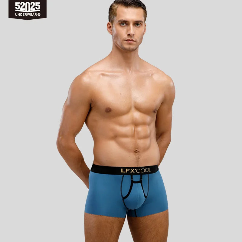 52025 Men's Luxe Modal Boxers – Patented Double-Strap Open-Fly, Ultra-Soft Eco-Modal, Premium Comfort, Stylish Luxury Underwear