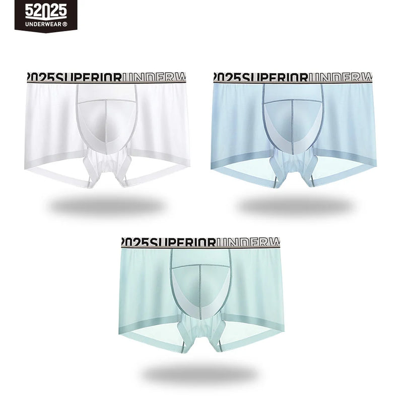52025 Men's Cooling Boxers – Moon-Form Mesh Dual Pouch with Lightweight Comfort, Dynamic Stretch and Quick-Dry Performance