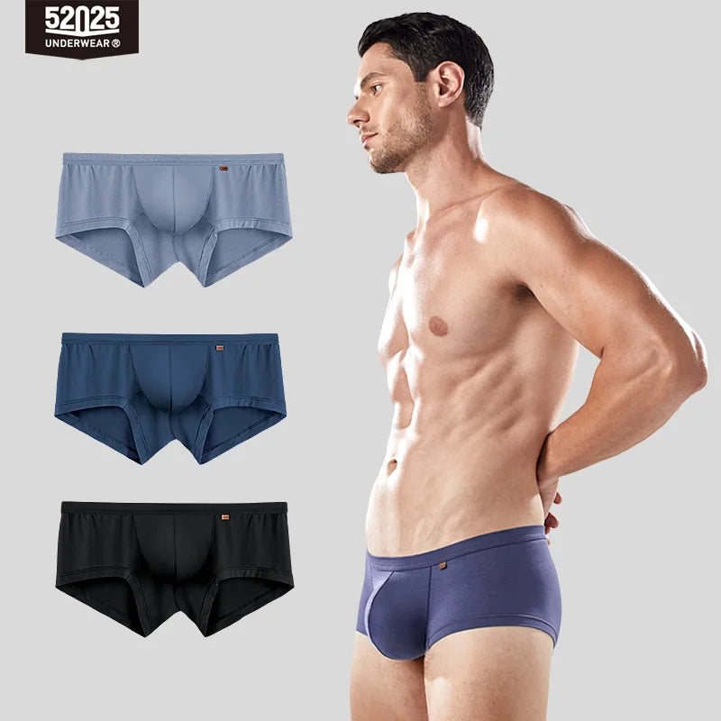 52025 Men's Large Pouch Modal Boxers – Silky-Soft Breathable Underwear with Enhanced Comfort, Support and Extra Space