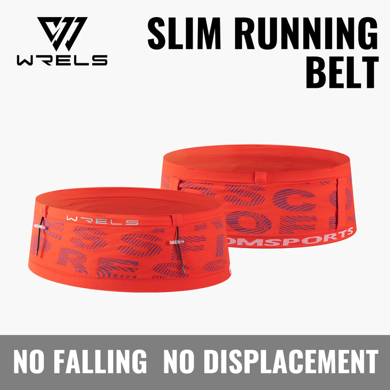 WRELS Hiking Waist Bag Anti-Slip Storage Pack Breathable Adjustable Marathon Men Women Elasticity Sports Running Waist Pocket