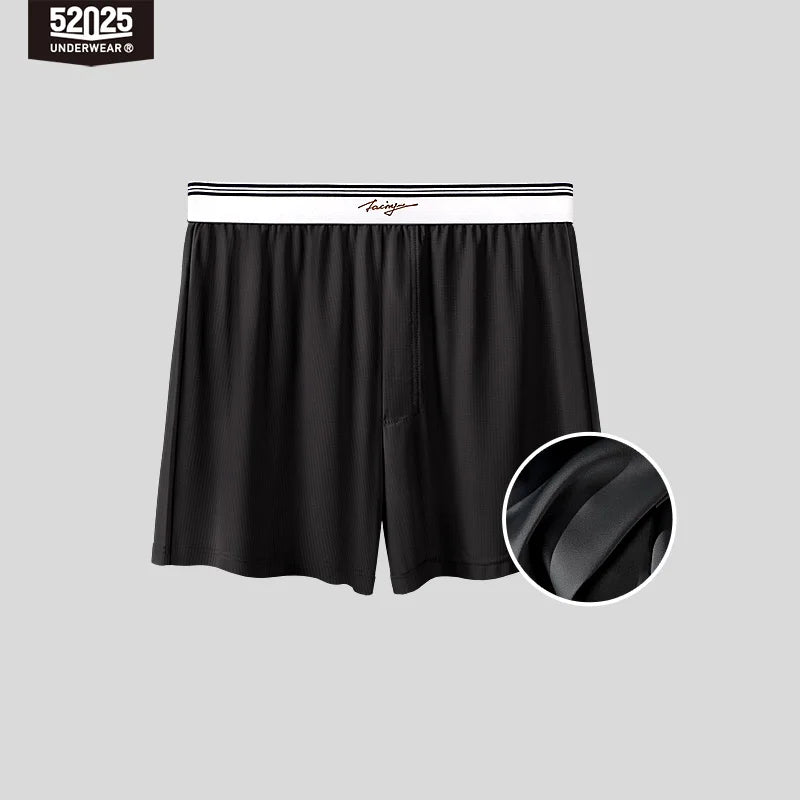52025 Cooling Lounge Shorts – Double-Layer Design with 100% Mulberry Silk-Lined Pouch, Quick-Dry Comfort and Airflow Mesh