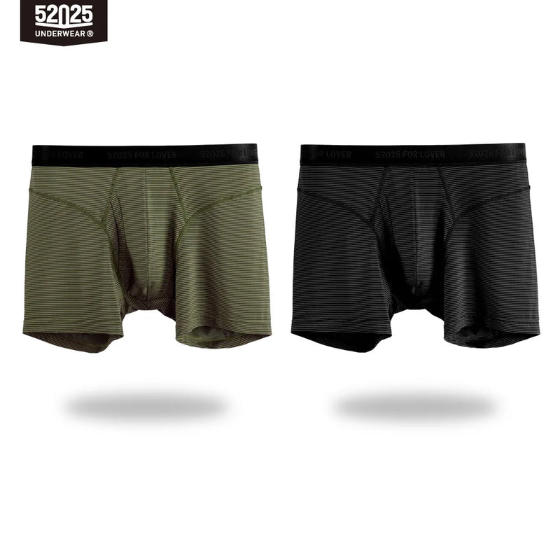 52025 Men's Performance Boxer Briefs – Hidden Stripe Texture, Quick-Dry Cooling Comfort and Sculpting Back Design