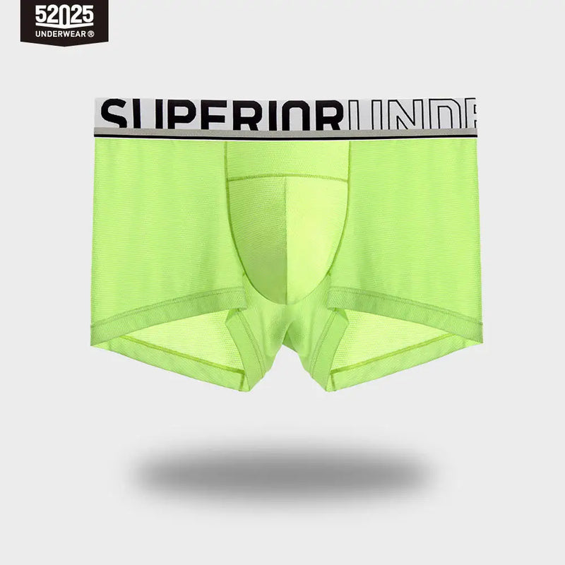 52025 Men's Air-Mesh Boxers – U-Pouch Support, Advanced Airflow Ventilation, Quick-Dry Cooling Comfort and Dynamic Stretch