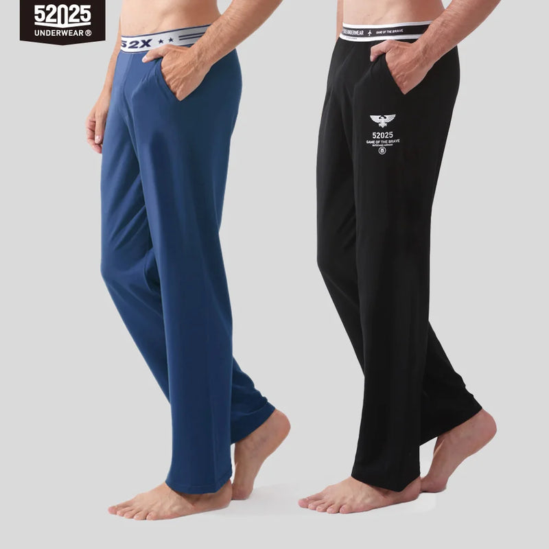 52025 Men's Cotton Modal Pajama Pants – Silky-Soft Lounge Pants with Relaxed Fit, Side Pockets & Lightweight Everyday Comfort