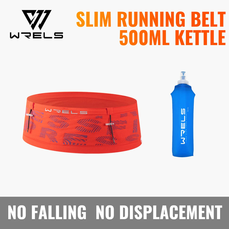 WRELS Hiking Waist Bag Anti-Slip Storage Pack Breathable Adjustable Marathon Men Women Elasticity Sports Running Waist Pocket