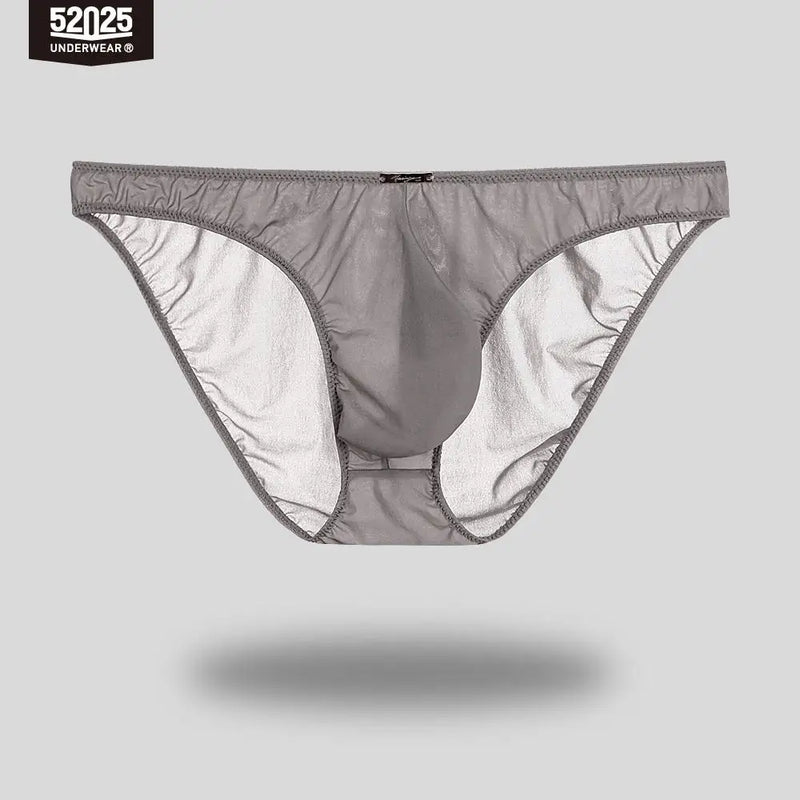 52025 Men's Ultra-Light Mini Briefs – Semi-Transparent, Silky-Soft Nylon, 3D Anatomical Pouch and Barely-There Comfort