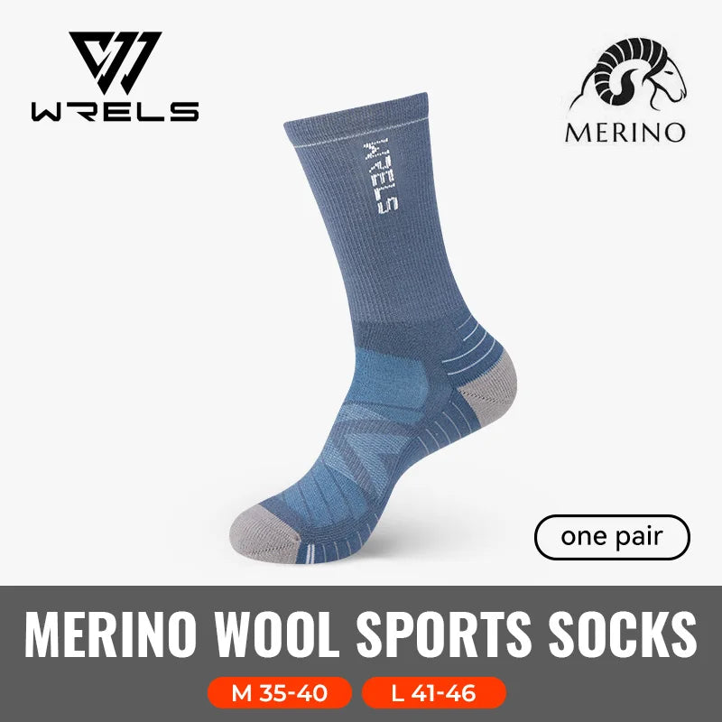 WRELS 1/2/3 Merino Wool Socks Thermal Warm Crew Winter Boot Sock Moisture Wicking Breathable Performance Thick Wool Hiking Socks